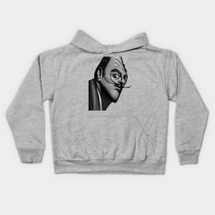 Salvador Dali Black & White Kids Hoodie